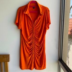 NWOT Wild Fable Bold Orange Collared Dress